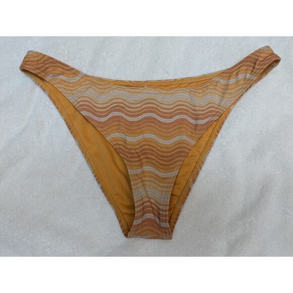 Billabong Other - BILLABONG Woman sz XL Orange Wavy Swim Bikini Bottom 3255